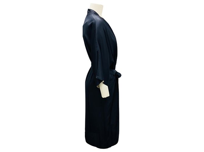 Abrigo de bata azul oscuro con cinturón Peserico Azul marino - vista 2