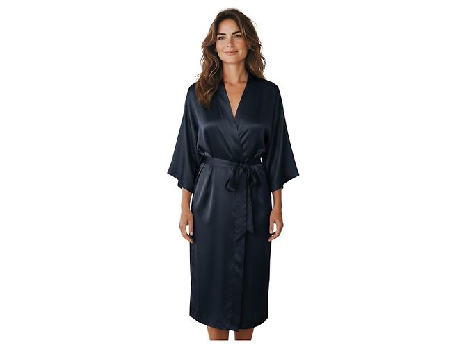 Abrigo de bata azul oscuro con cinturón Peserico Azul marino - vista 8