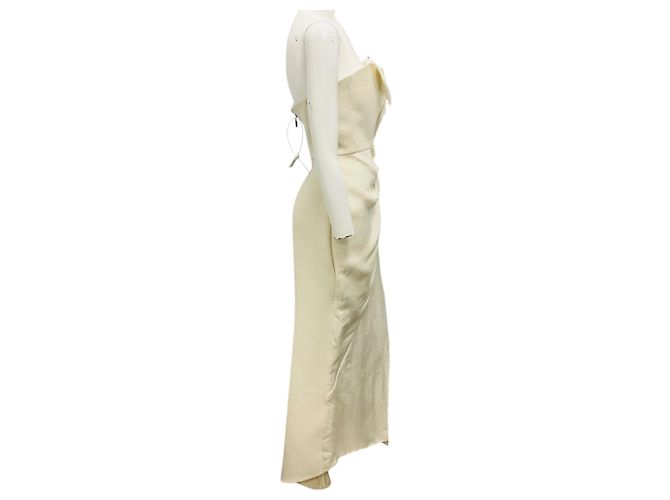 Autre Marque Maticevski Ivory Plaster Puncture Strapless Nachthemd Beige - Ansicht 2