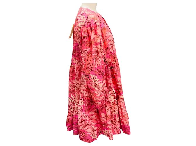 Vestido Mini Estampado Floral Leiko Camelia Rosa Ulla Johnson - vista 2