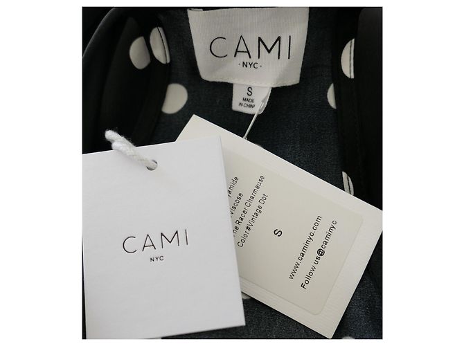 Autre Marque Cami NYC O Colete Racer de Seda e Renda com Poás Preto - vista 5
