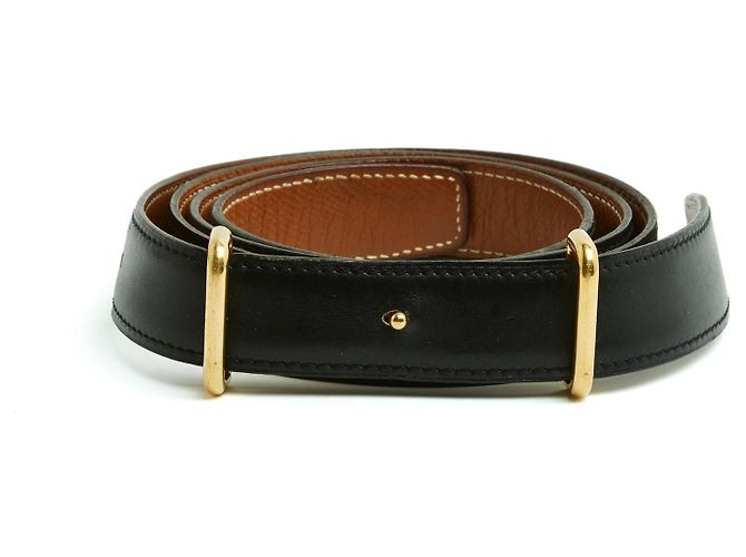 Constance Cinturón Ajustable de Cuero Negro Hermès 24 mm T95 38 - vista 2