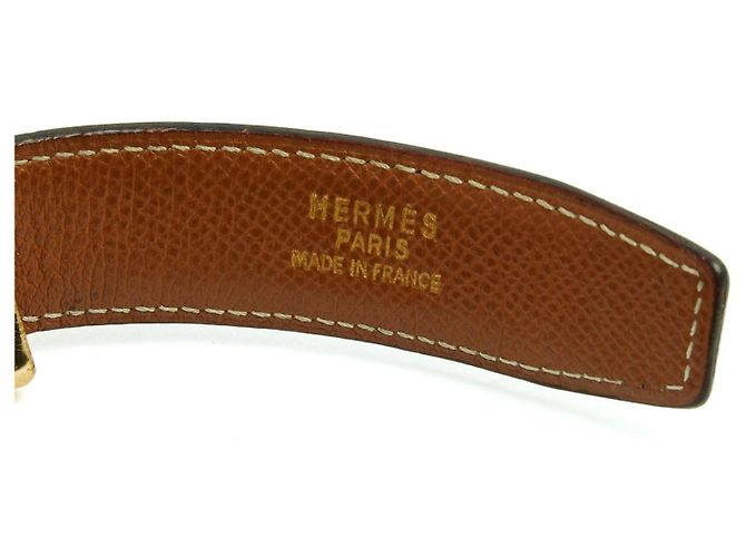 Constance Cinturón Ajustable de Cuero Negro Hermès 24 mm T95 38 - vista 4