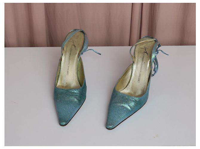 Saltos Giuseppe Zanotti Design para Vicini vintage dos anos 90 Turquesa - vista 2