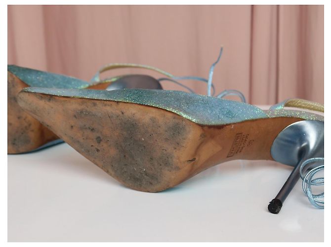 Saltos Giuseppe Zanotti Design para Vicini vintage dos anos 90 Turquesa - vista 4