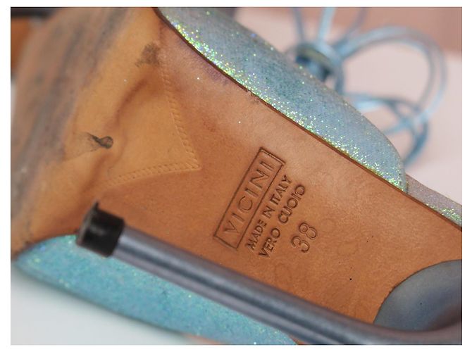 Saltos Giuseppe Zanotti Design para Vicini vintage dos anos 90 Turquesa - vista 6