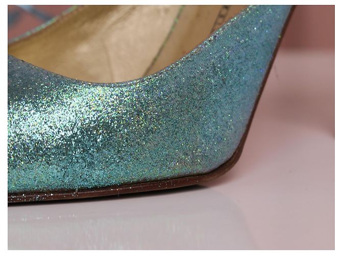 Saltos Giuseppe Zanotti Design para Vicini vintage dos anos 90 Turquesa - vista 9