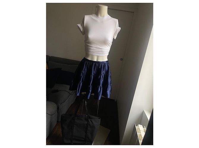 Mini gonna "Petra-Heavy" Joseph 36 Satin di Seta Blu Notte Blu scuro - vista 6