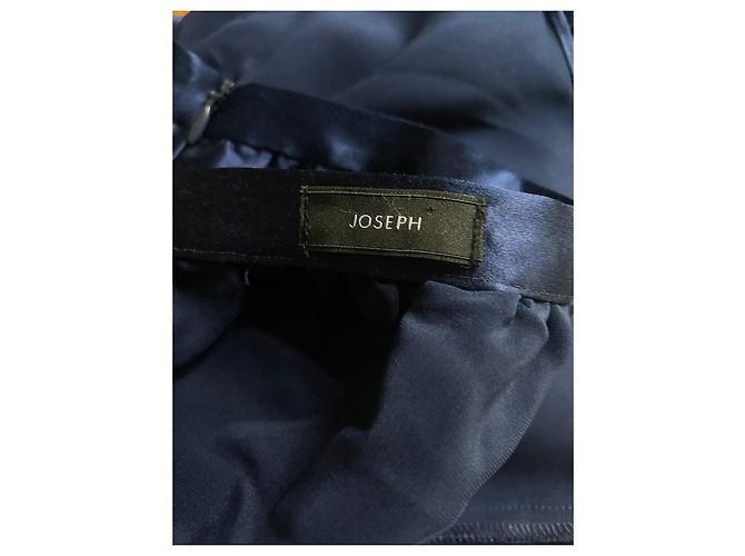 Mini gonna "Petra-Heavy" Joseph 36 Satin di Seta Blu Notte Blu scuro - vista 7