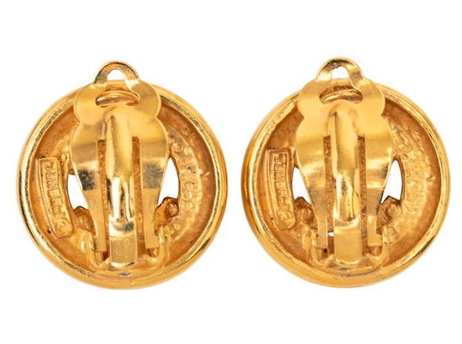 Chanel Coco Mark Clip Ohrringe Golden - Ansicht 2