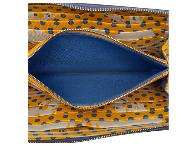 Hermès Azap Lang Wallet aus blauem Epsom-Leder - Ansicht 4