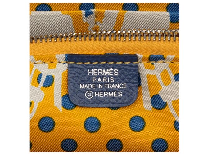 Hermès Azap Lang Wallet aus blauem Epsom-Leder - Ansicht 5