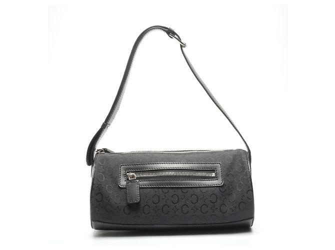 Céline Celine C Macadam Drum Canvas Schultertasche Schwarz - Ansicht 2
