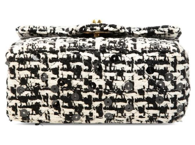 Mini borsa a mano Chanel Coco Mark Nero Bianco - vista 3