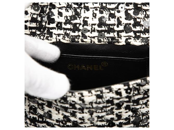 Mini borsa a mano Chanel Coco Mark Nero Bianco - vista 5
