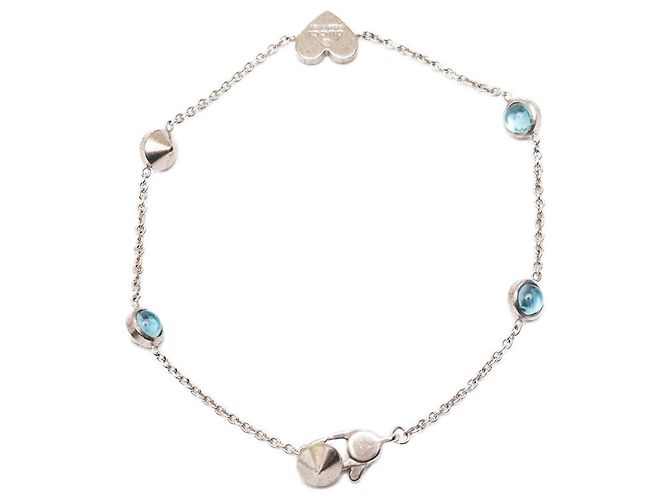 Bracciale a forma di cuore Gucci con pietre colorate - vista 3
