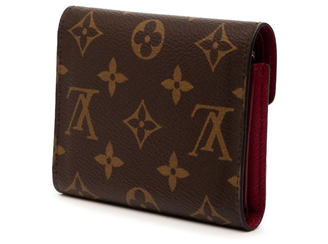 Cartera Tri-fold Victorine Monogram de Louis Vuitton Castaño Fucsia - vista 2