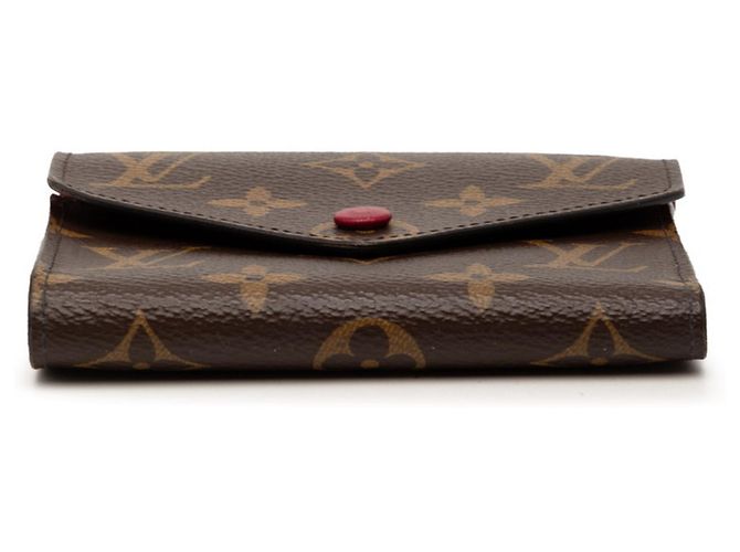 Cartera Tri-fold Victorine Monogram de Louis Vuitton Castaño Fucsia - vista 3