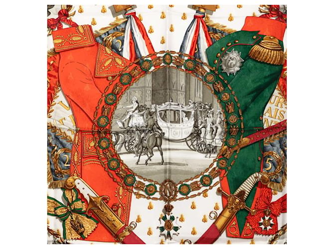 Foulard Napoleone in seta multicolore Hermès - vista 2