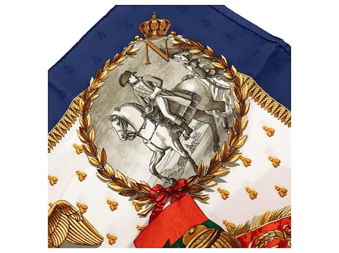Foulard Napoleone in seta multicolore Hermès - vista 6