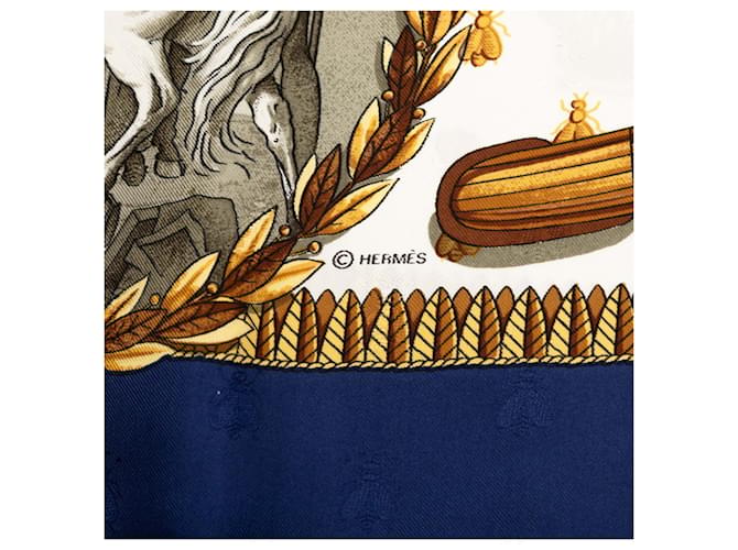 Foulard Napoleone in seta multicolore Hermès - vista 7