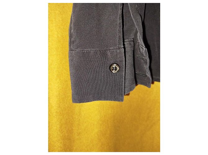 Camicia in seta blu e nera Fendi Nero - vista 12