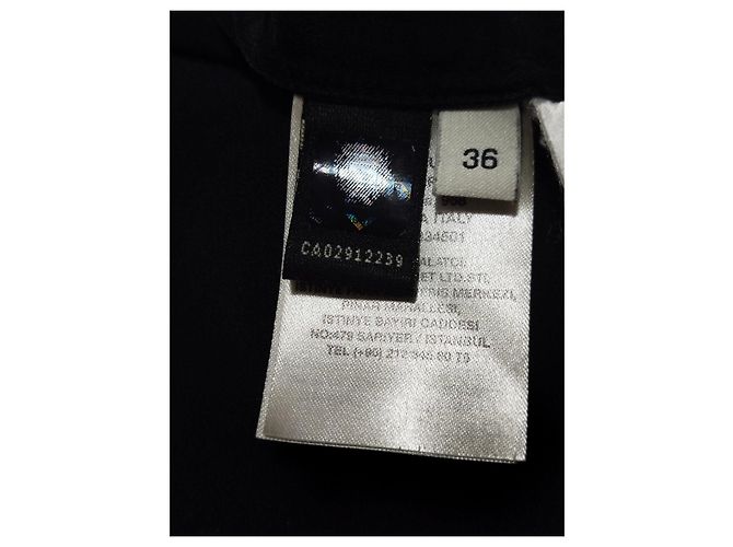 Camicia in seta blu e nera Fendi Nero - vista 9