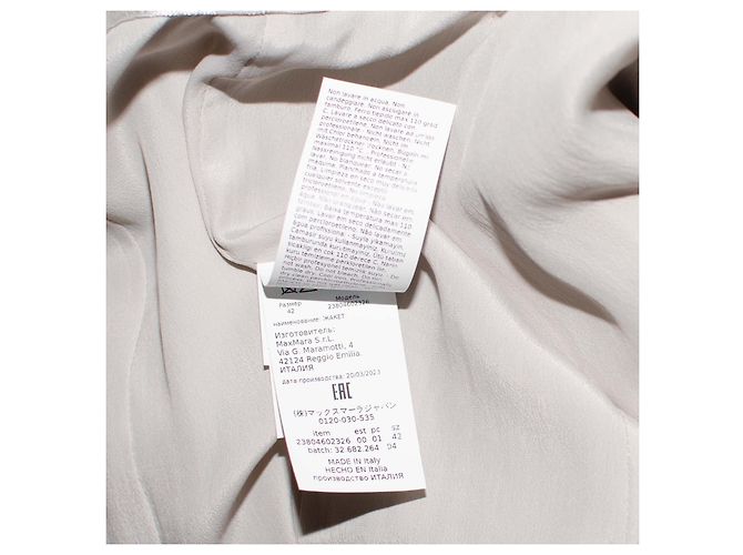 Max Mara Graue Seidenblazerjacke Silber - Ansicht 6