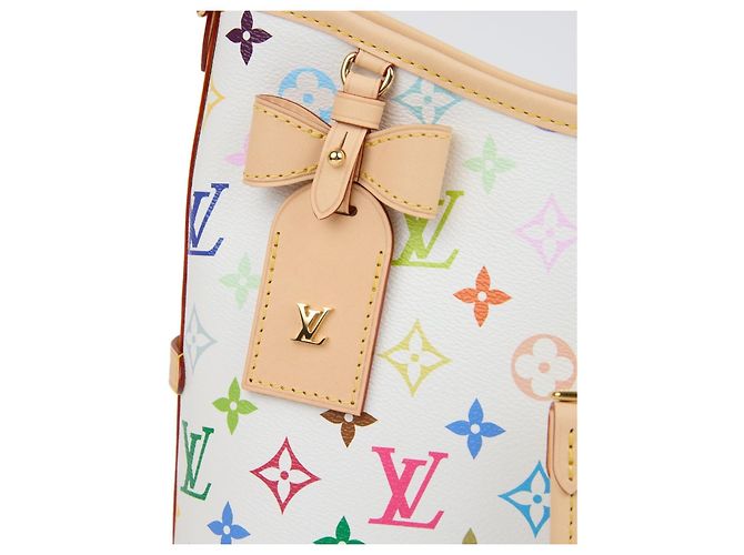 Borsa a spalla Louis Vuitton Takashi Murakami Bianco Multicolore - vista 7