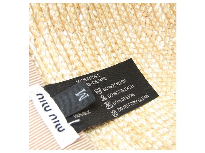 Visiera in paglia Miu Miu Beige - vista 6