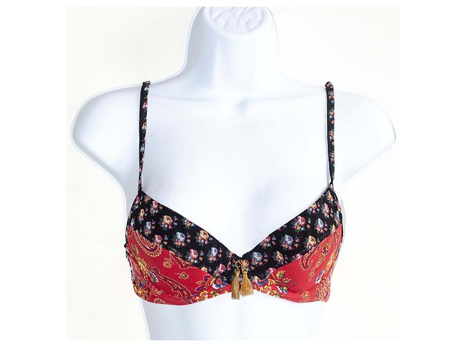 Costume da bagno due pezzi vintage Christian Dior Rosso Multicolore - vista 3