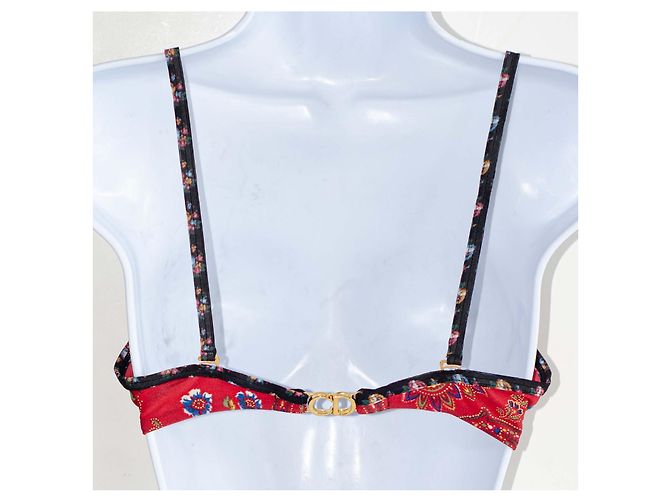 Costume da bagno due pezzi vintage Christian Dior Rosso Multicolore - vista 4