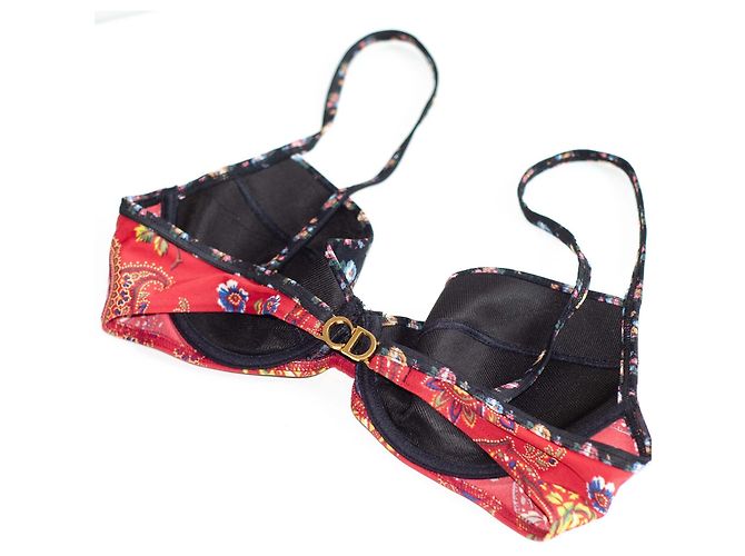 Costume da bagno due pezzi vintage Christian Dior Rosso Multicolore - vista 6