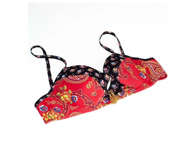 Costume da bagno due pezzi vintage Christian Dior Rosso Multicolore - vista 8