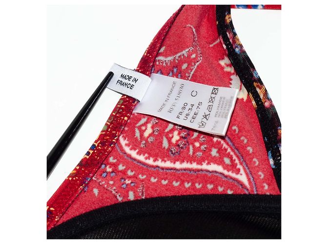 Costume da bagno due pezzi vintage Christian Dior Rosso Multicolore - vista 9