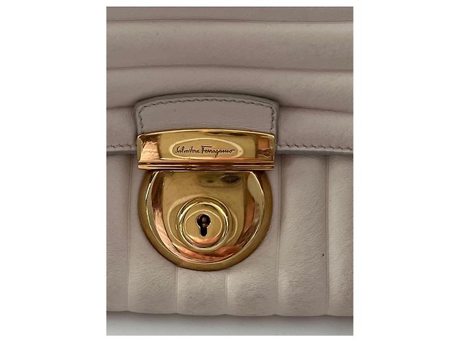 Borsa Gancini di Salvatore Ferragamo Beige - vista 6