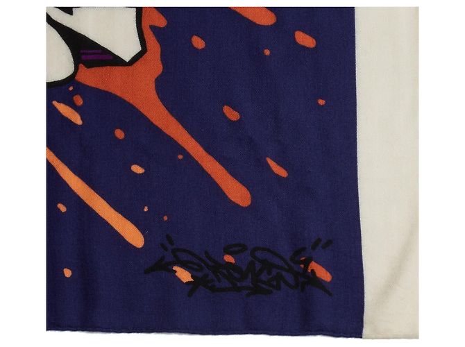 Hermès 2011 Carré 140 Graffiti Kongo Ecru Cashmere Seta Sciarpa Sciarpetta Carre Hermes Multicolore - vista 4