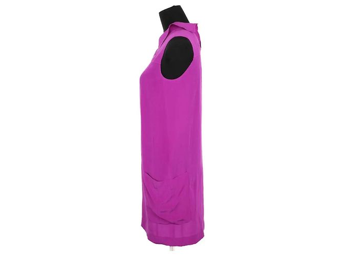 Miu Miu Vestido de seda morado Púrpura - vista 2