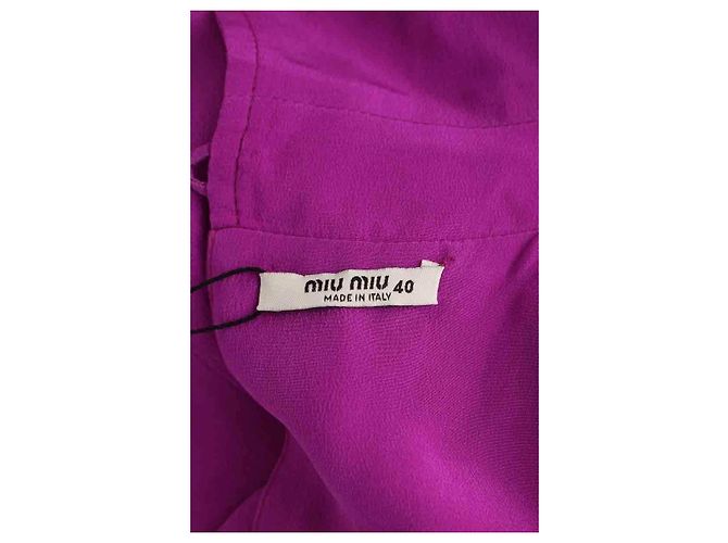 Miu Miu Vestido de seda morado Púrpura - vista 5