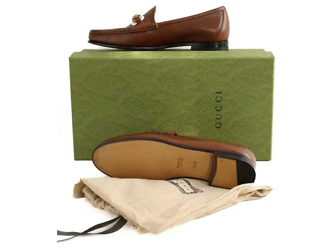 Gucci Mocassini in pelle marrone - vista 6