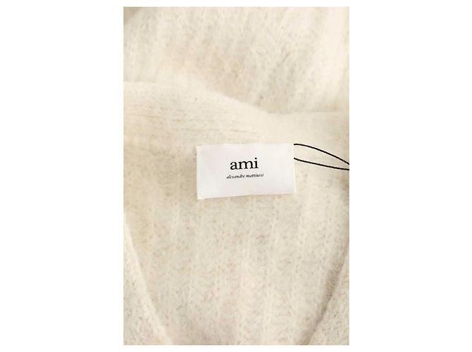 Ami Cardigã de lã branco - vista 5