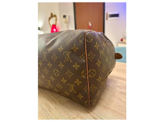 Borsa Louis Vuitton Speedy 35 Monogram Marrone - vista 10