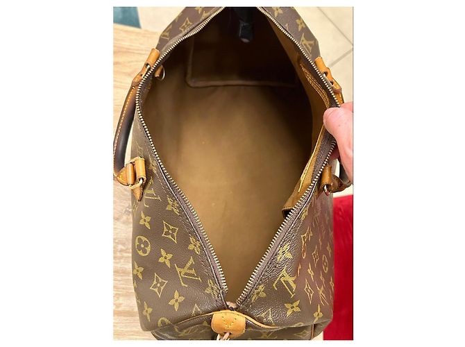 Borsa Louis Vuitton Speedy 35 Monogram Marrone - vista 15