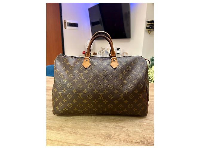 Borsa Louis Vuitton Speedy 35 Monogram Marrone - vista 2