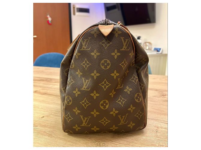 Borsa Louis Vuitton Speedy 35 Monogram Marrone - vista 6