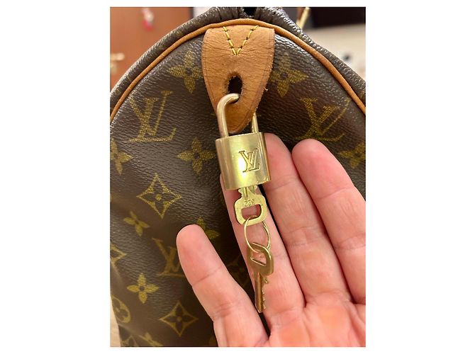 Borsa Louis Vuitton Speedy 35 Monogram Marrone - vista 8