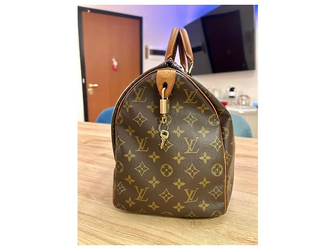 Borsa Louis Vuitton Speedy 35 Monogram Marrone - vista 9