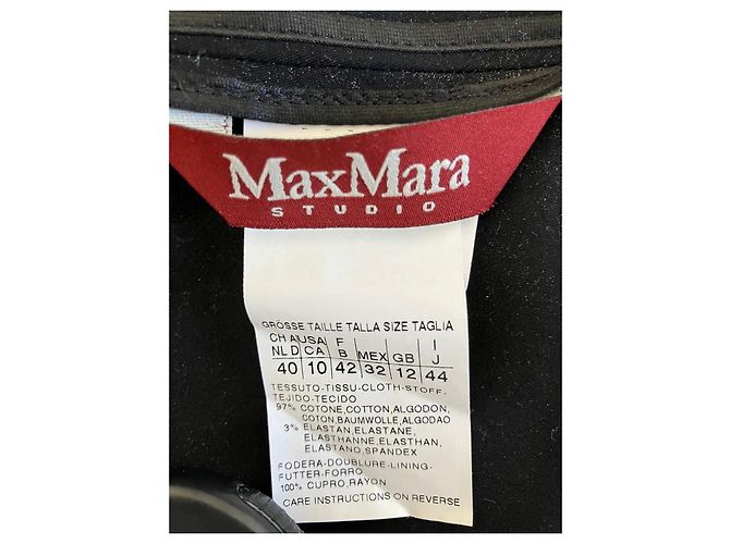 Giacca Max Mara in cotone nera Nero - vista 3