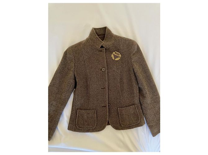 Weekend Max Mara Wolljacke braun grau - Ansicht 2
