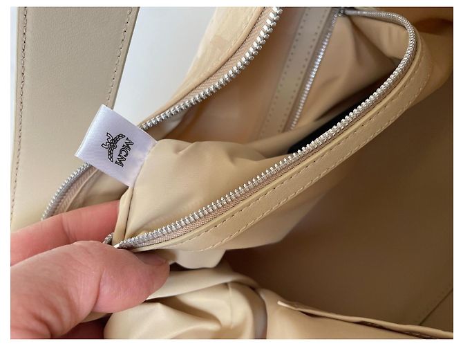 MCM Bolso tote de jacquard con monograma Aren Beige - vista 12